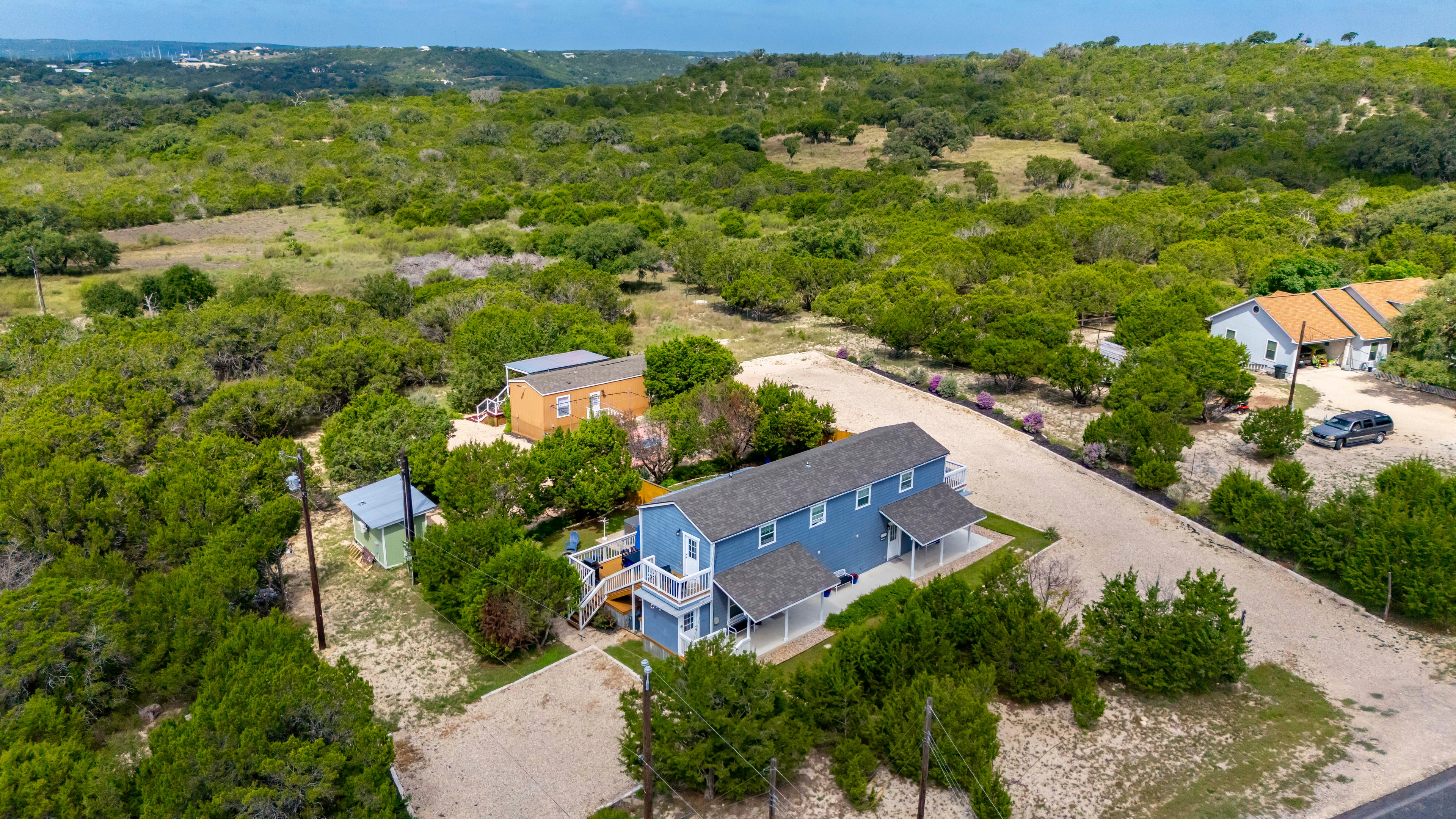 Aerial view of property