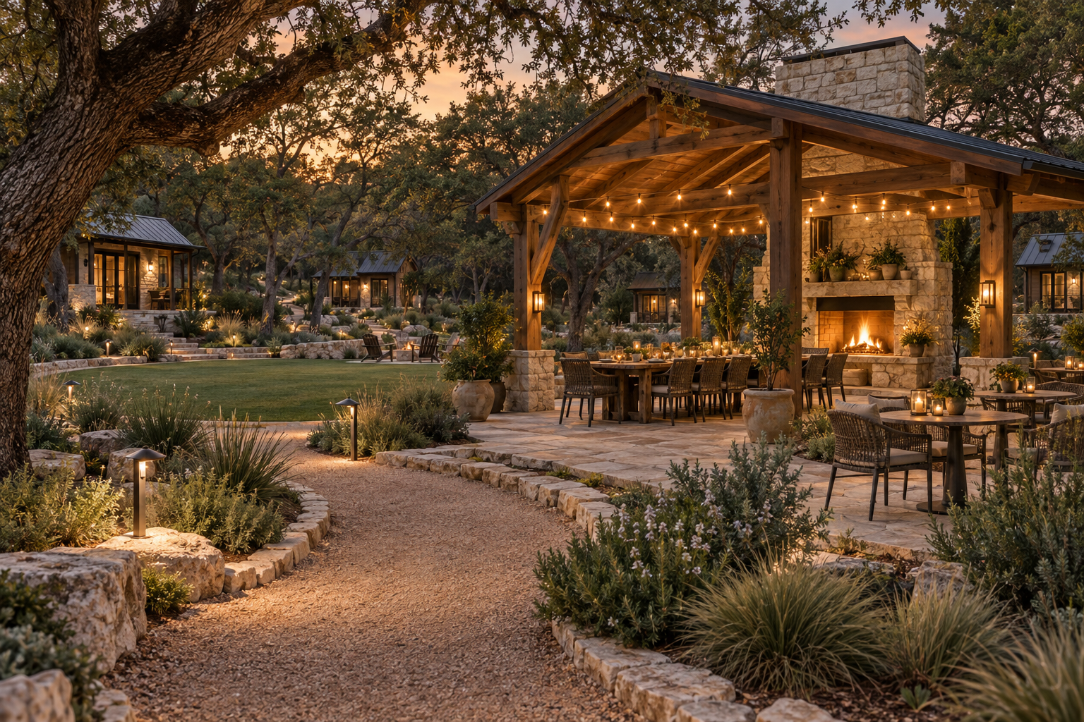 Conceptual vision — Hill Country residential cottages